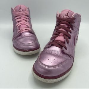 Nike Air Jordan 1 Mid Pink Rise Sneakers